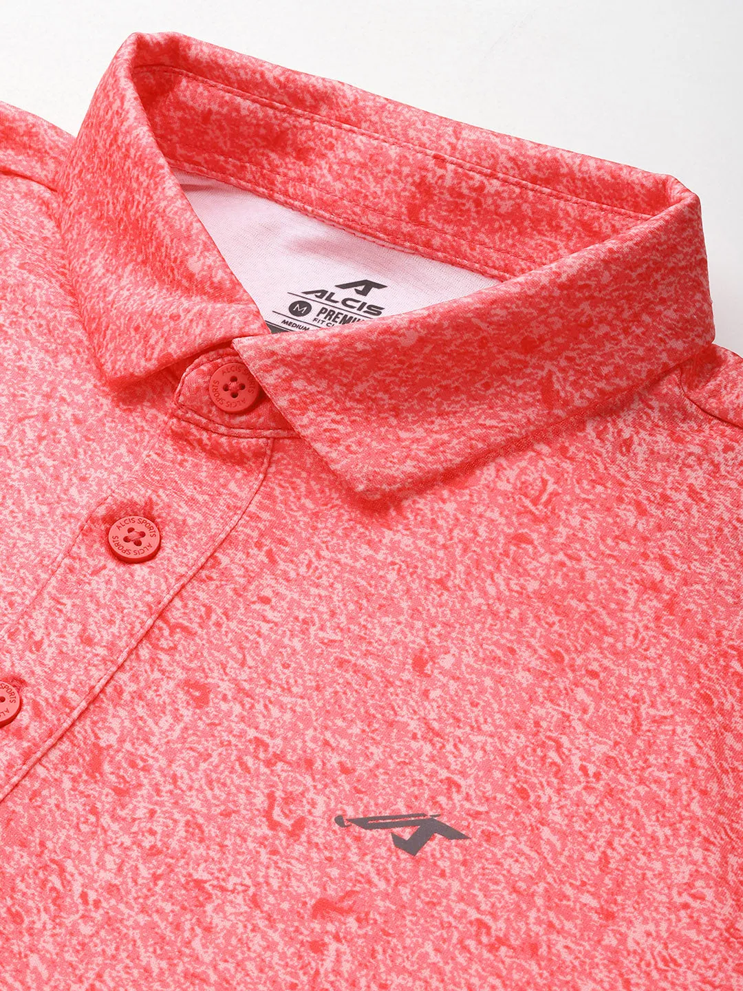 Alcis Men Printed Polo Collar Golf T-Shirt