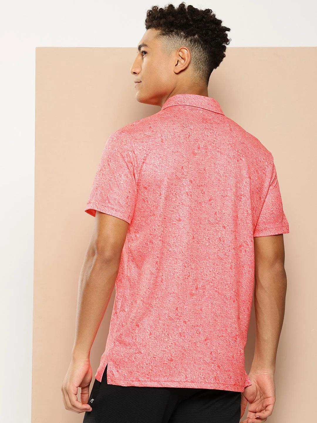 Alcis Men Printed Polo Collar Golf T-Shirt