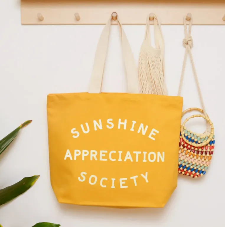 Alphabet Bags Canvas Bag - Sunshine Appreciation Society