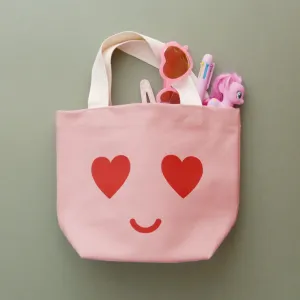 Alphabet Bags Little Canvas Bag - Heart Eyes