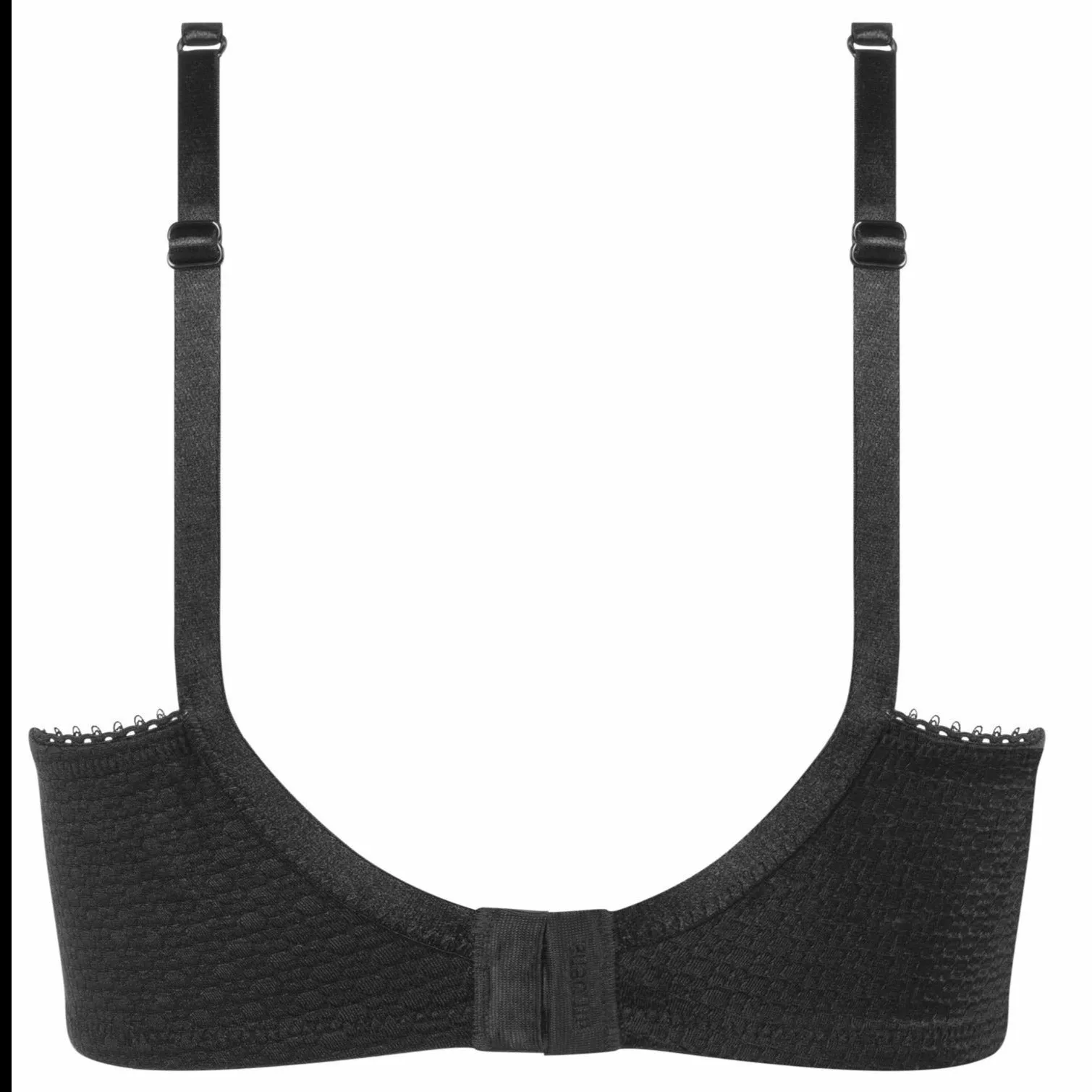 Amoena Ellen Pocketed Mastectomy Non Wired Front and Rear Opening Bra - Black Nude  44245