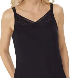 Amoena Pocketed Mastectomy Pia Top/Singlet/Cami - Black - 44844