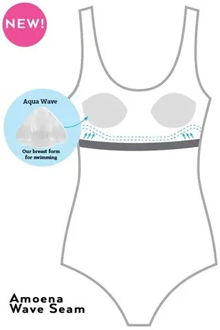 Amoena Pocketed Mastectomy Pia Top/Singlet/Cami - Black - 44844