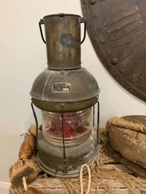 Anchor Lantern - Large w/Red Lense
