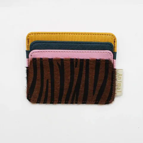 Animal Tiger Print Pink Card Holder