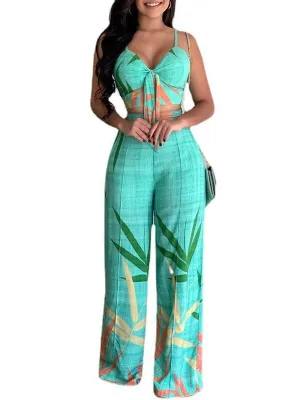 Aqua Geometric Patterned Co-Ord Set