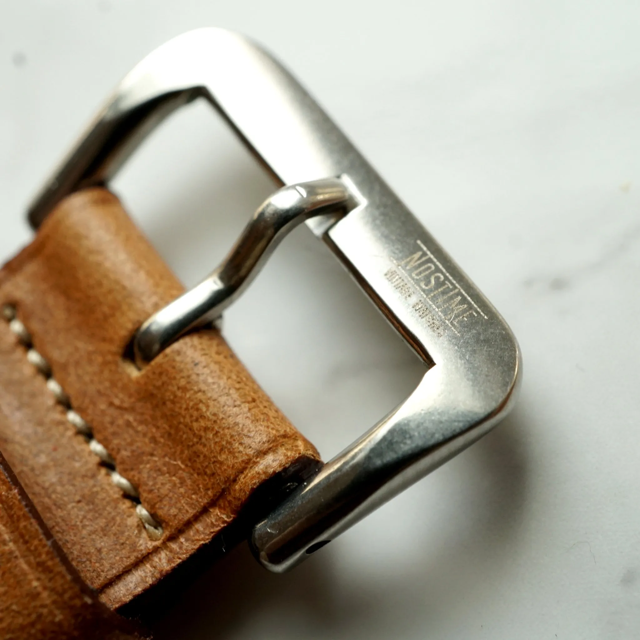 ASH GREEN DISTRESSED CALF STANDARD STRAP