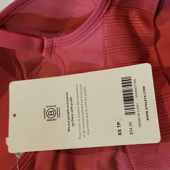 Athleta Embrace Bra Dragonfruit Pink Size XS MSRP $54 NEW