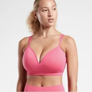 Athleta Embrace Bra Dragonfruit Pink Size XS MSRP $54 NEW