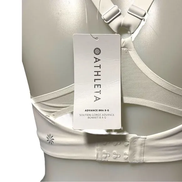 Athleta White Advance Crossback Sports Bra B-G