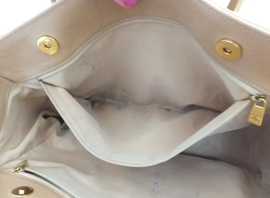 Authentic Chanel Cerf Executive Tan Caviar Tote