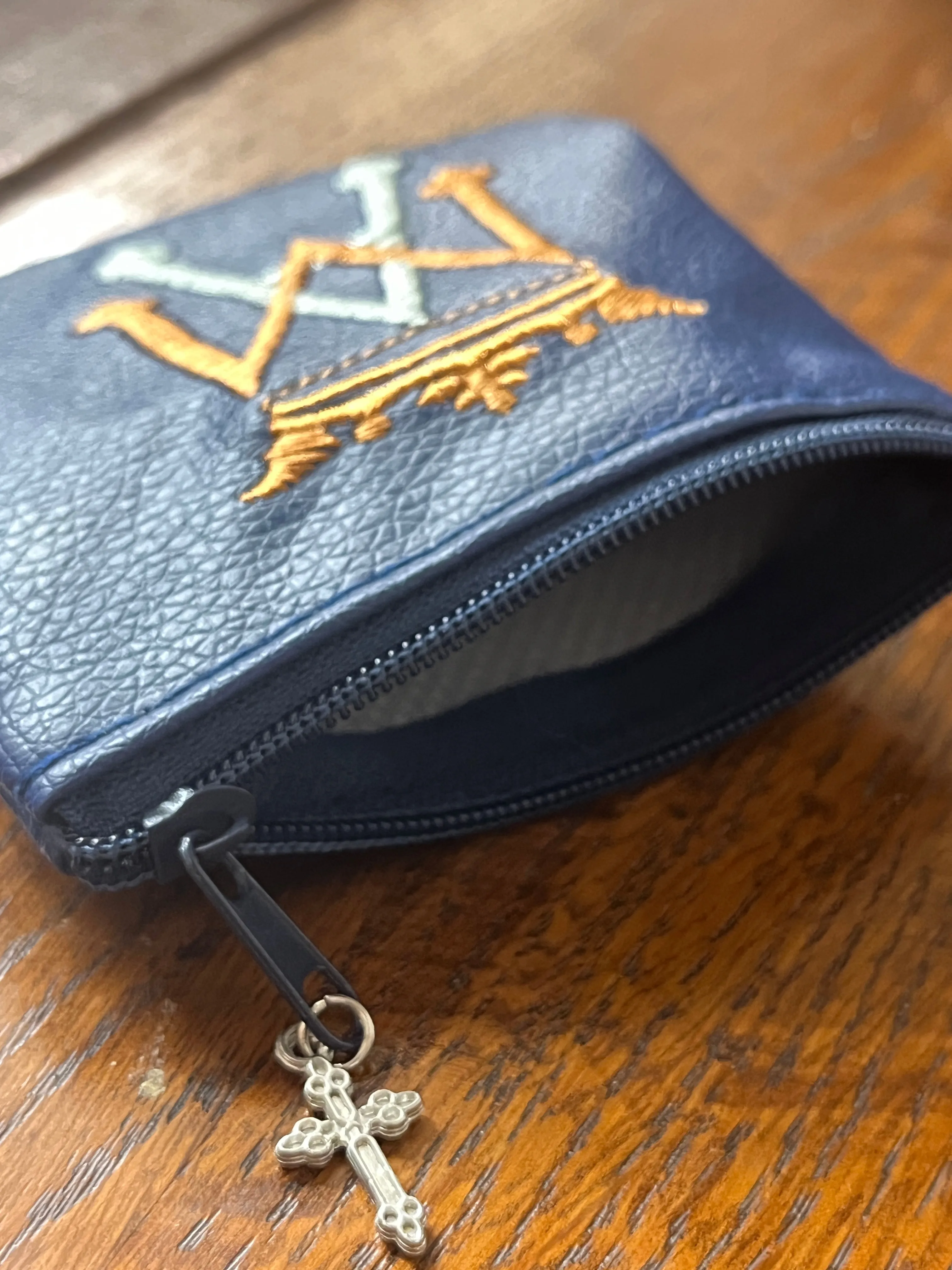 Ave Maria Embroidered Rosary Pouch 3 1/2"