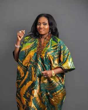Awuke Brocade Beaded Damask Boubou
