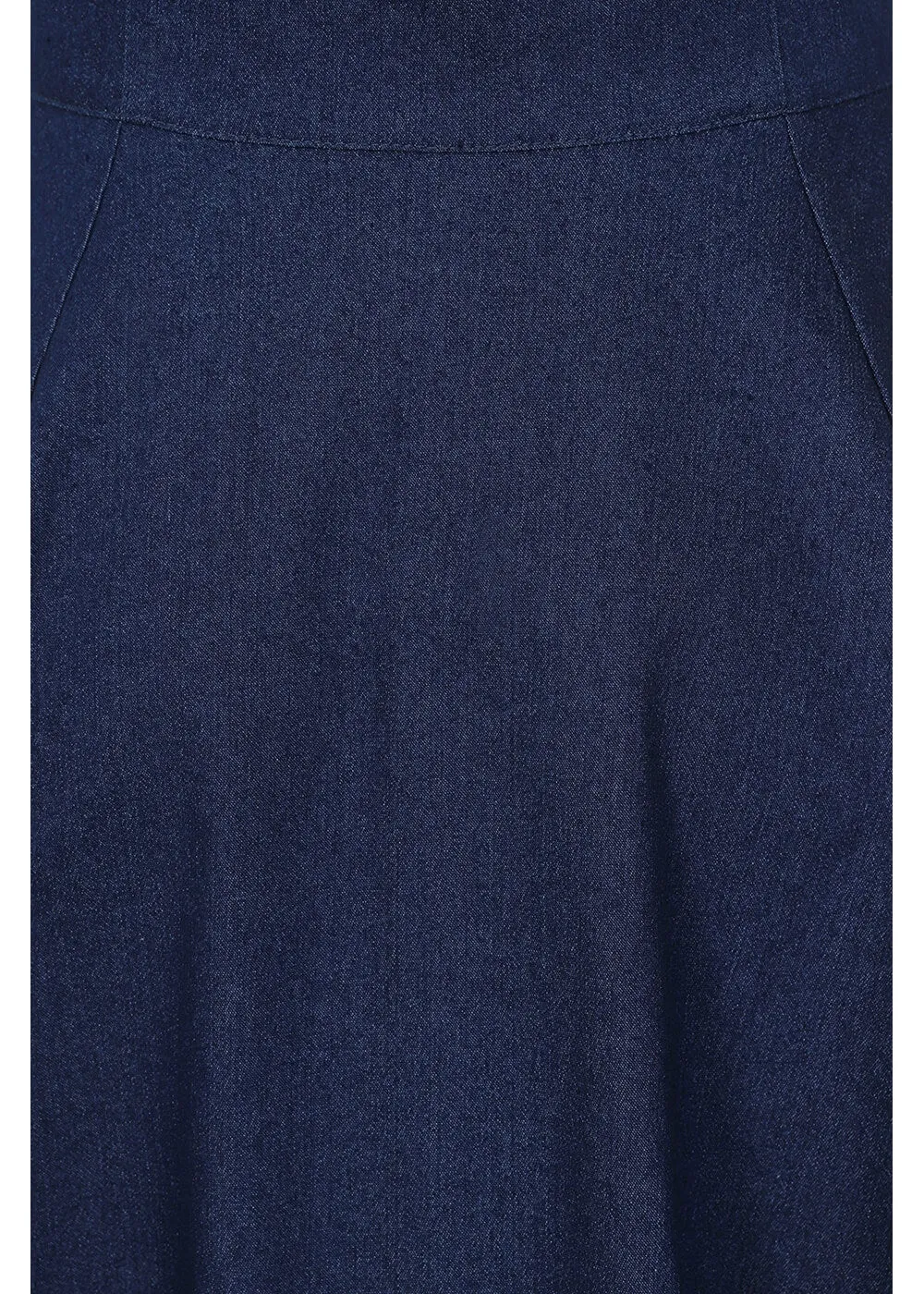 Banned Dottie Denim 50's Swing Skirt Blue