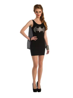 Batgirl Tank Dress Rhinestone Logo Size S