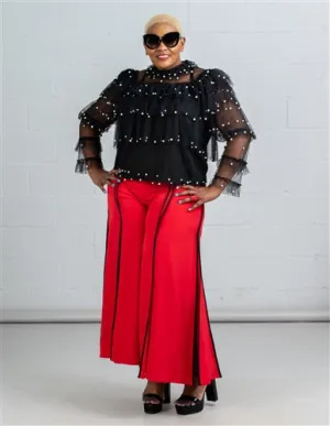 Beaded Mesh Top