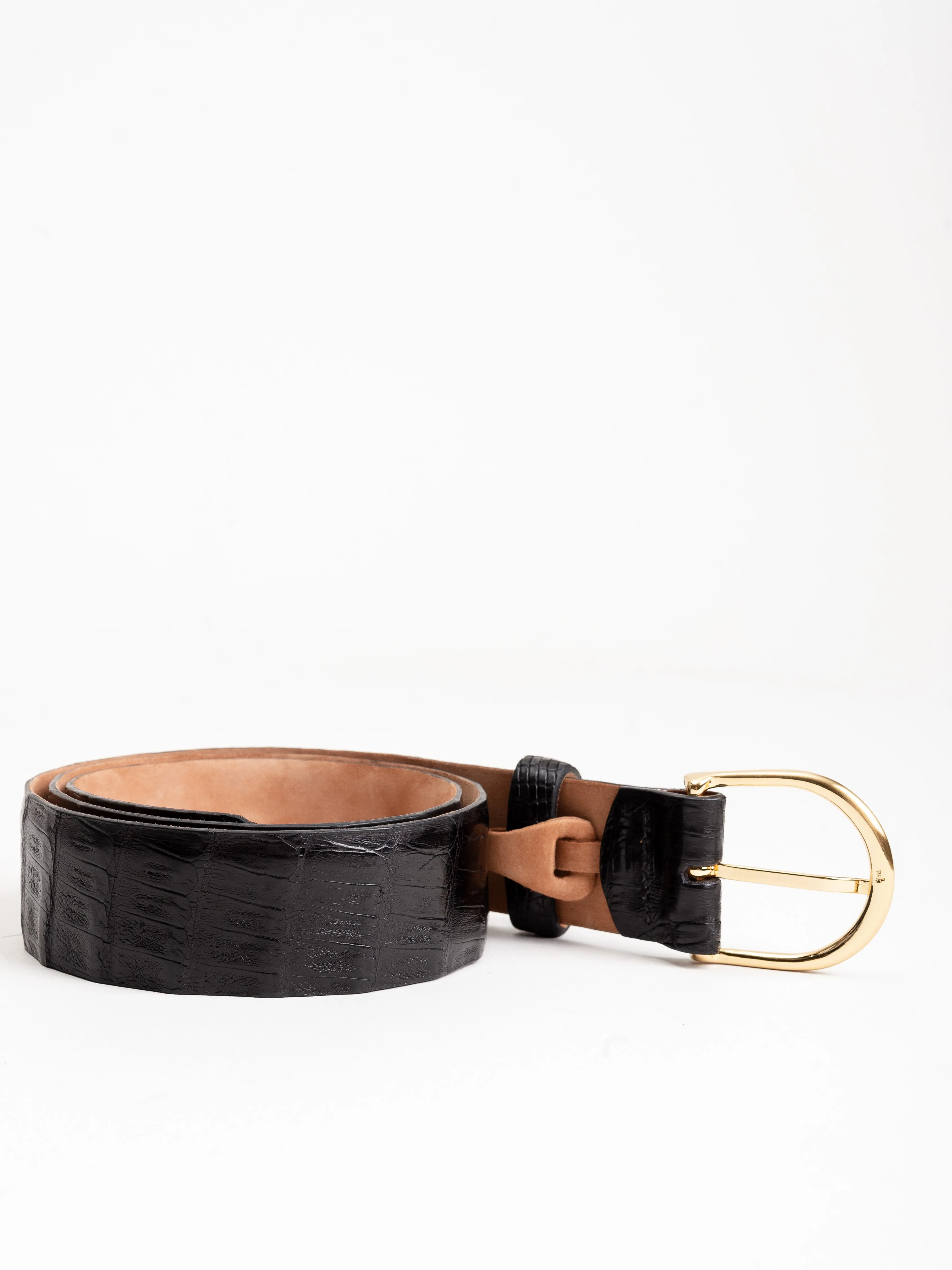 belt w/ brass buckle - black