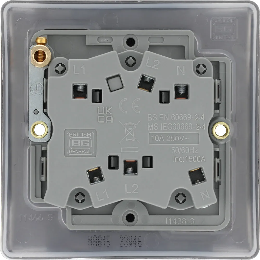 BG NAB15 Nexus Metal Fan Isolator Switch TP 10A - Antique Brass