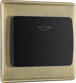 BG NABKYCSB Nexus Metal Hotel Key Card Switch 16A - Black Insert - Antique Brass