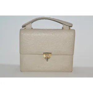 Biege Faux Ostrich Purse By Bienen-Davis