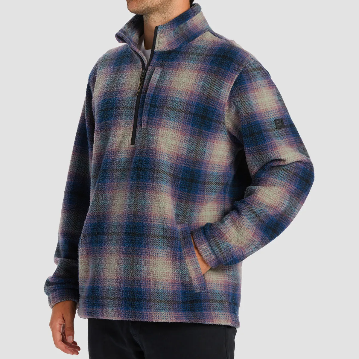 Billabong Boundary Half-Zip Mock Neck Fleece Dark Blue