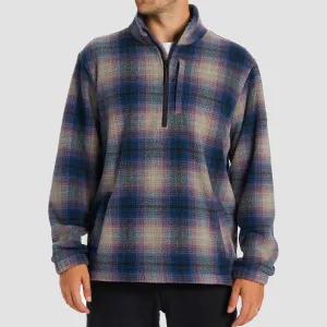 Billabong Boundary Half-Zip Mock Neck Fleece Dark Blue