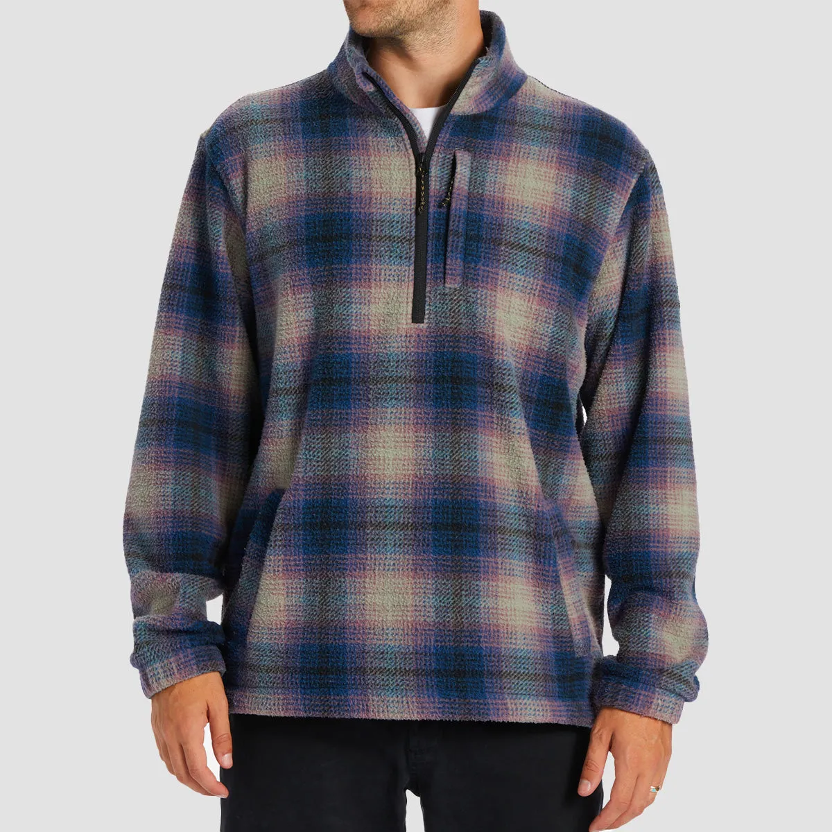 Billabong Boundary Half-Zip Mock Neck Fleece Dark Blue