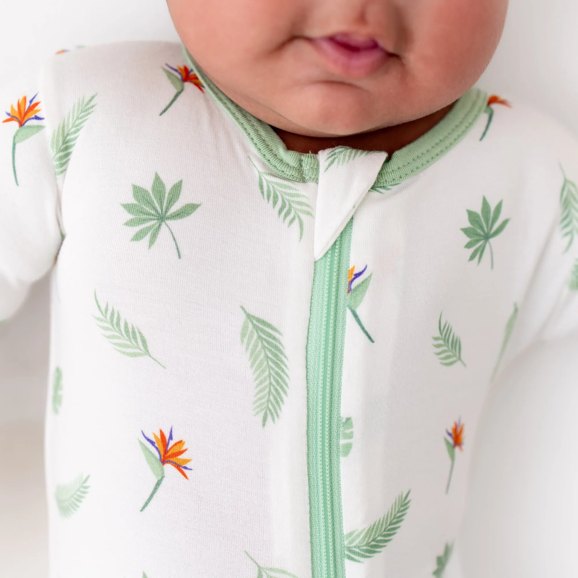Bird of Paradise Zippered Footie