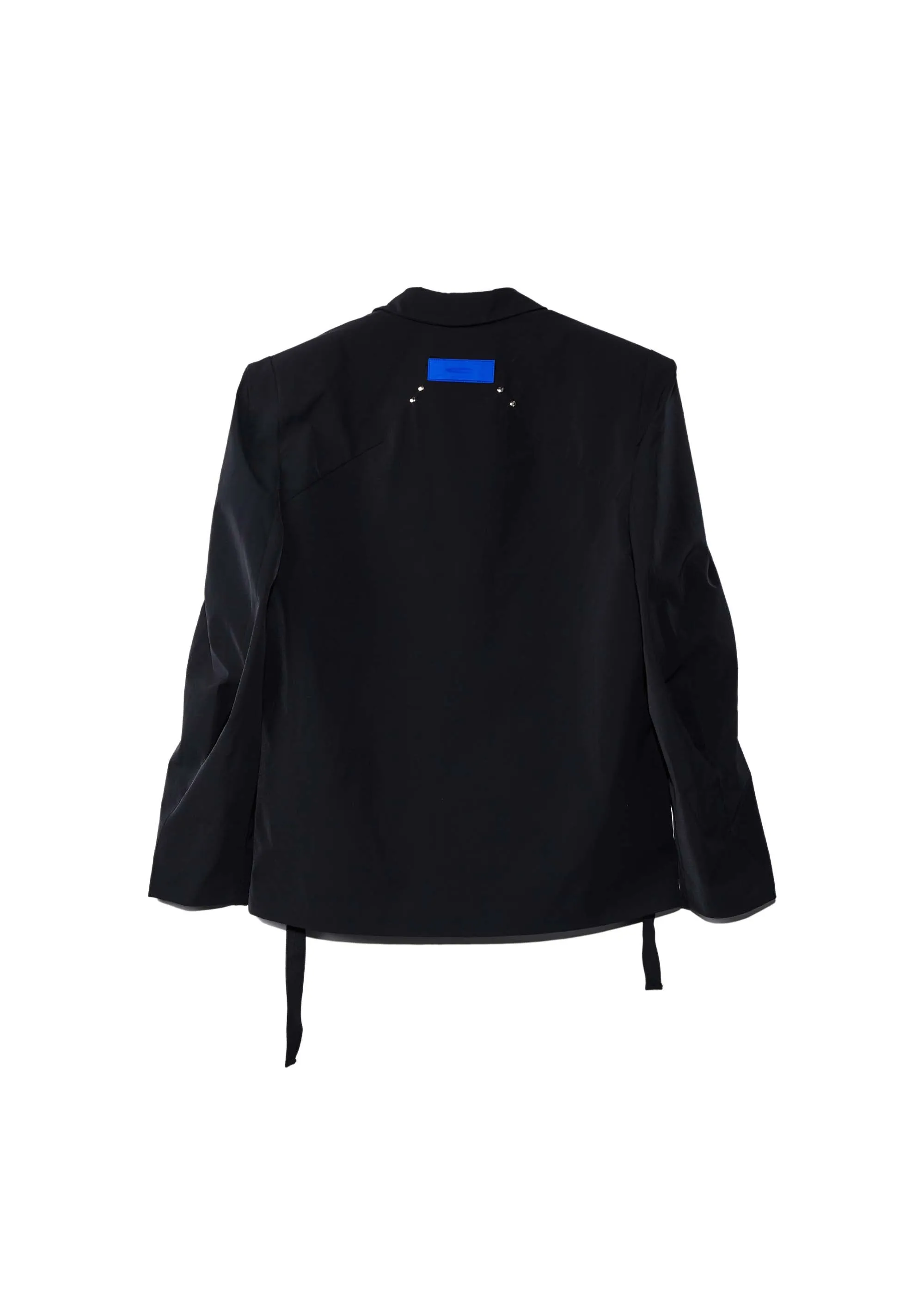 Black Darted Webbing Blazer
