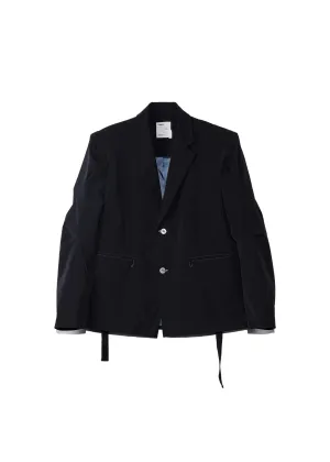 Black Darted Webbing Blazer