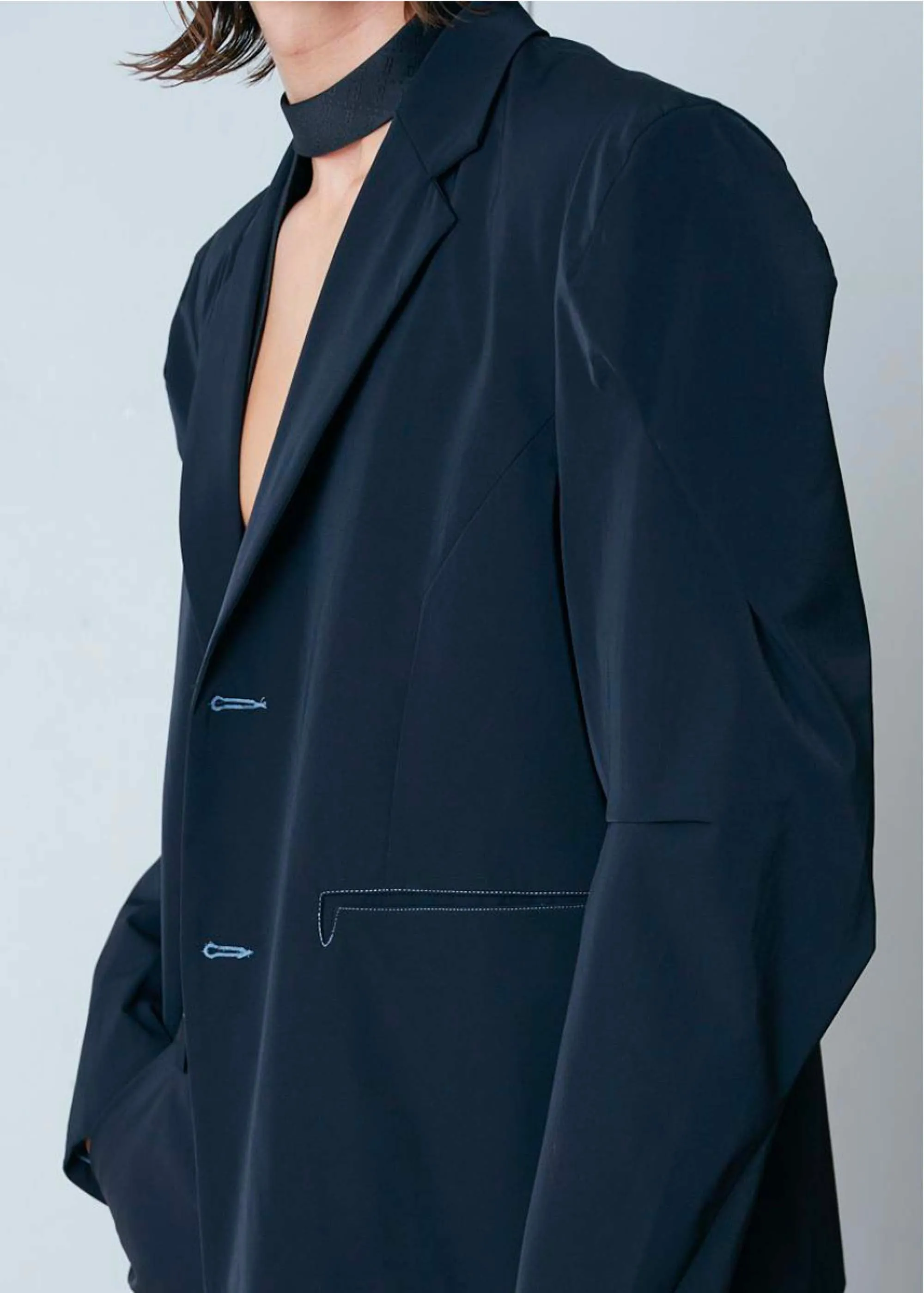 Black Darted Webbing Blazer