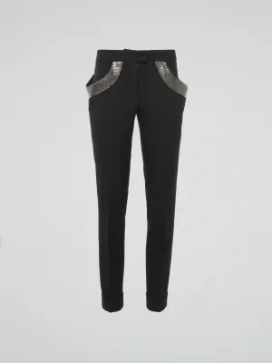 Black Embellished Trousers