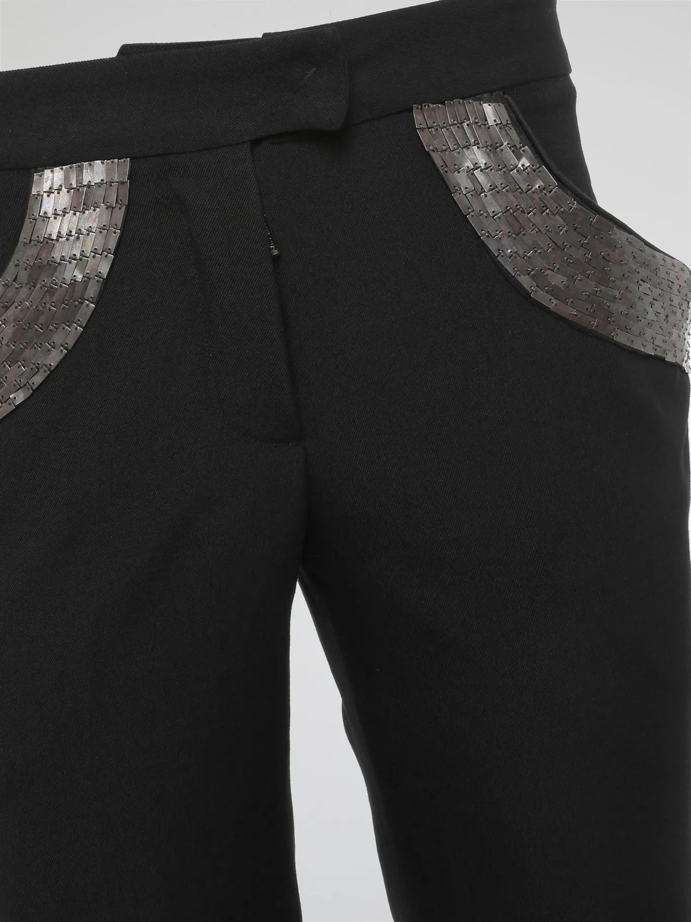 Black Embellished Trousers