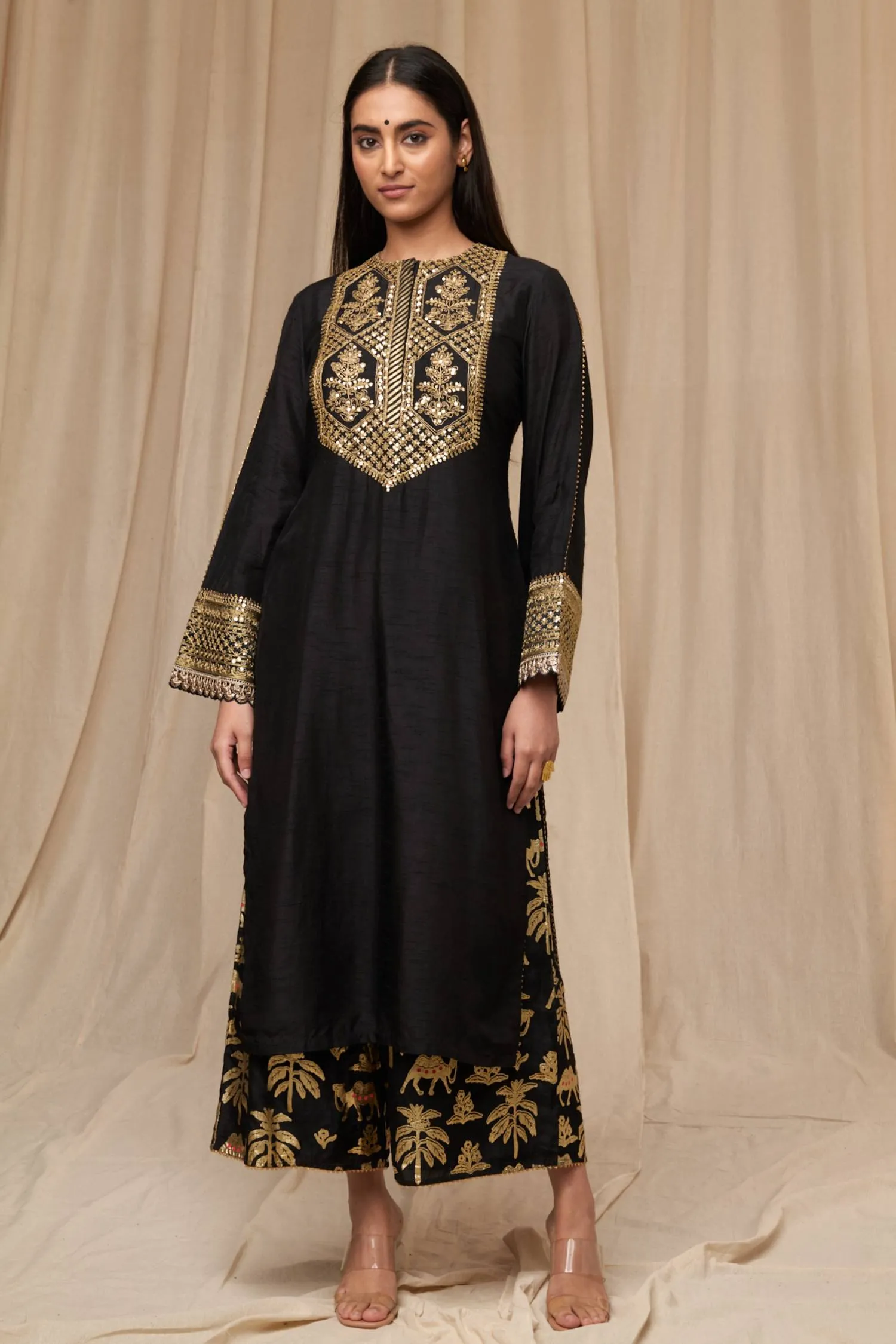 Black Oasis Kurta Set