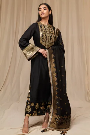 Black Oasis Kurta Set