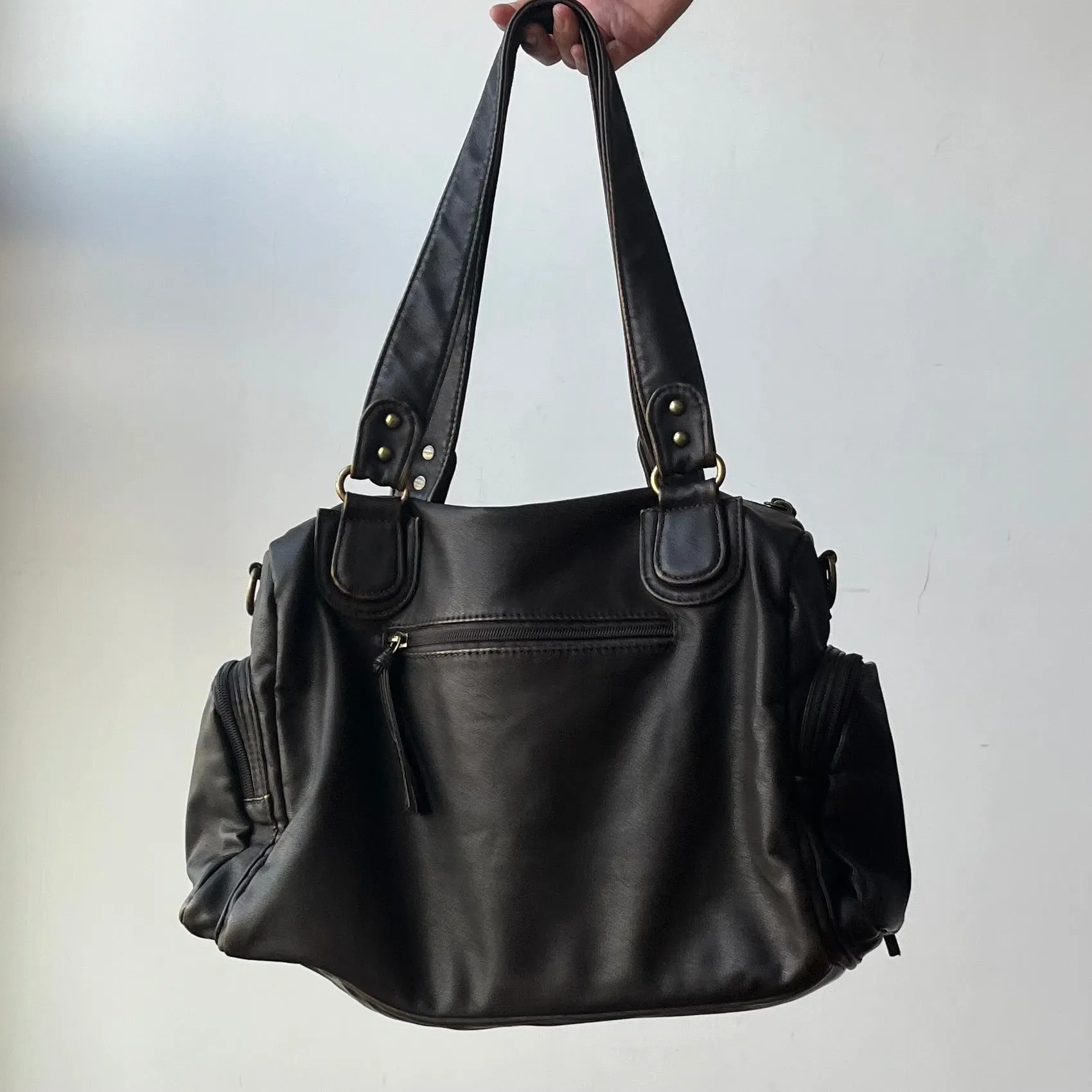 Black Vintage Inspired Large Capacity Bag