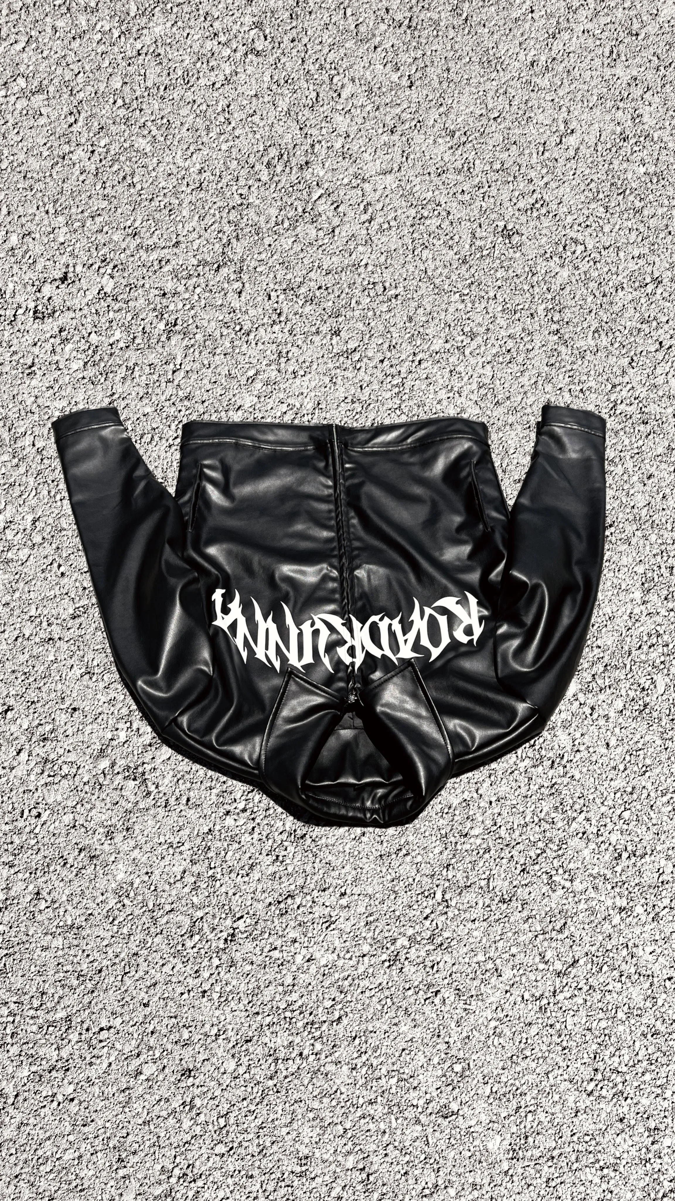Black/White Leather Jacket