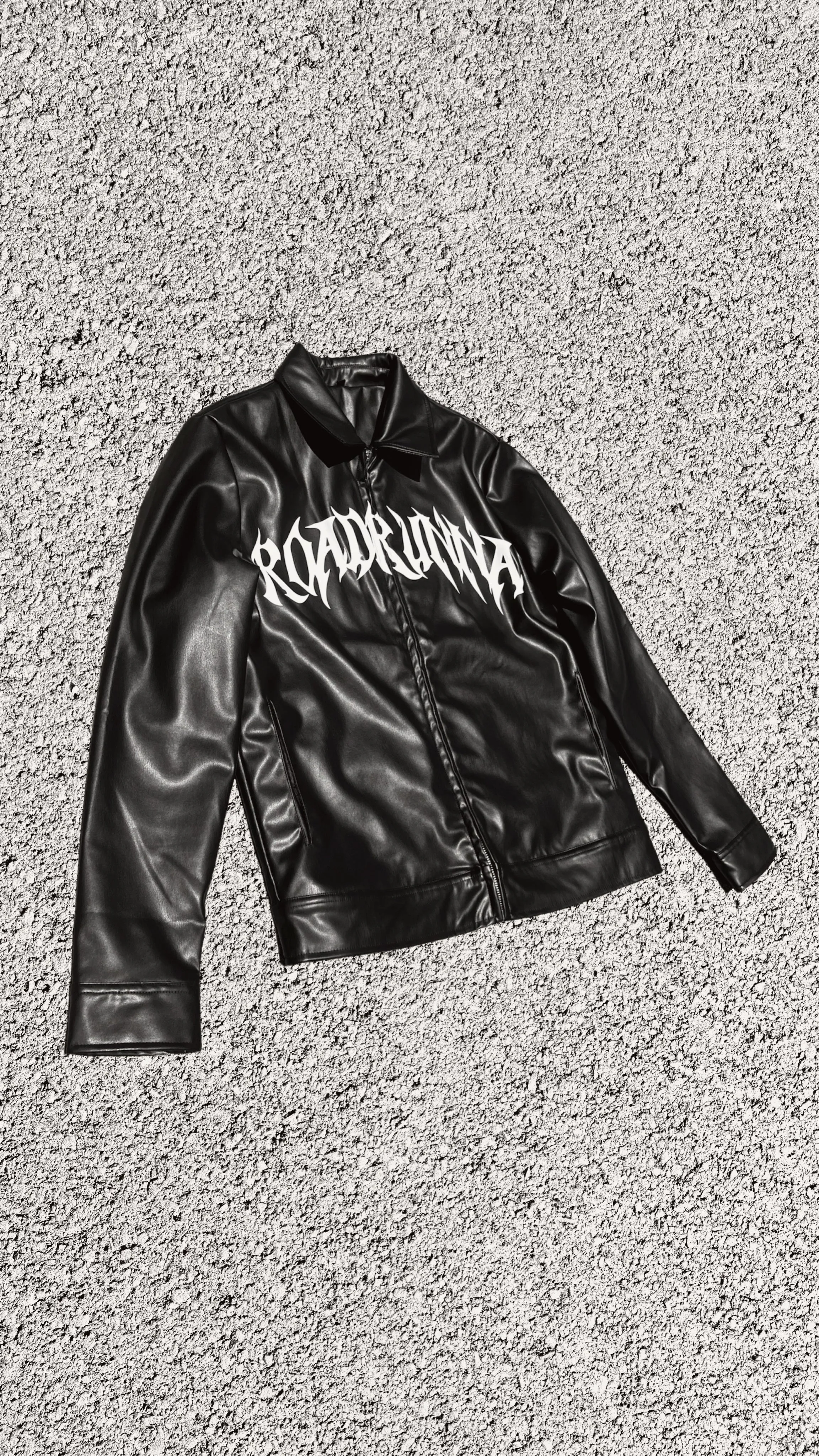 Black/White Leather Jacket