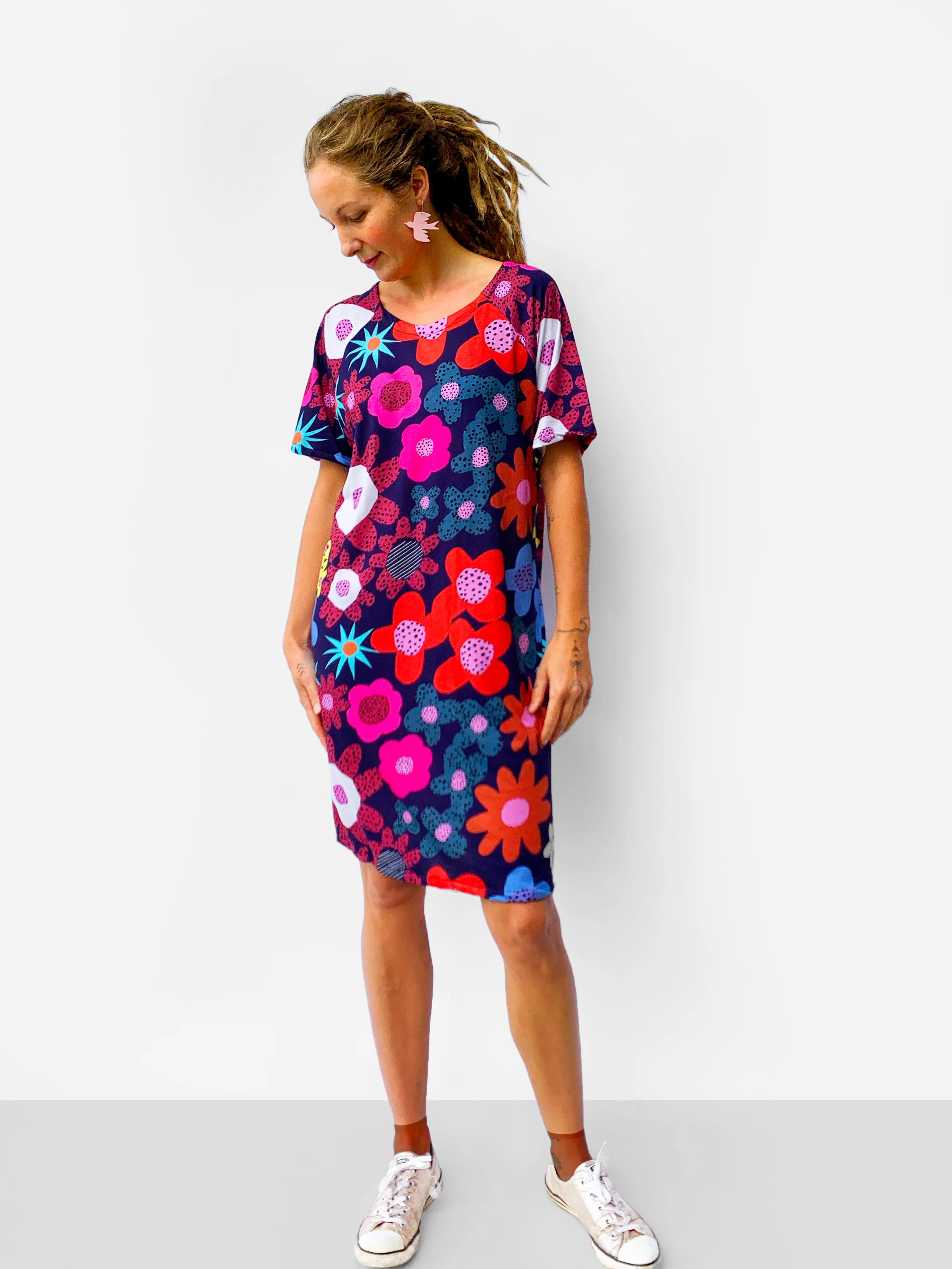 Blink Bloom jersey T'dress