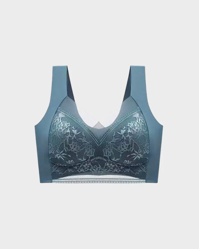 BlissShe® Wireless Comfort Lace Silk Push Up Bra