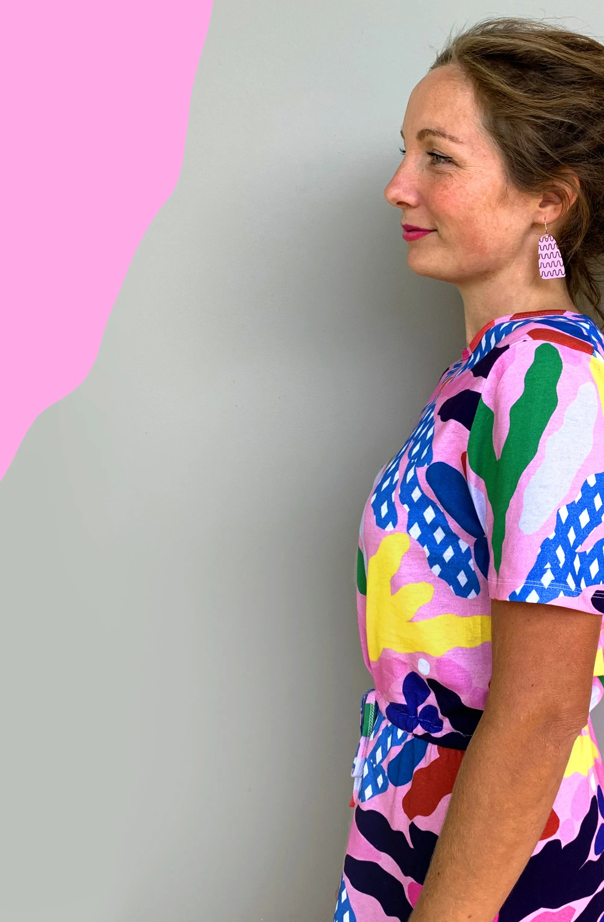 Bloom Bomb 100% Organic Jersey Draw String Dress