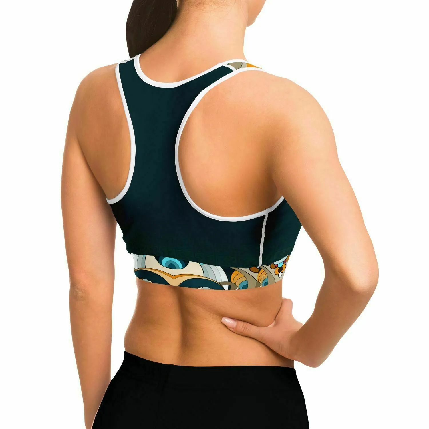 Blue Peru Sports Bra