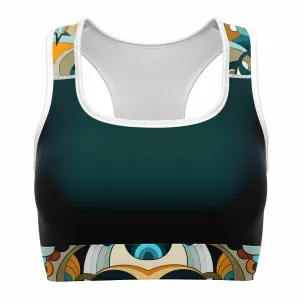 Blue Peru Sports Bra