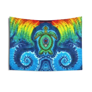 Blue Spiral Tapestry
