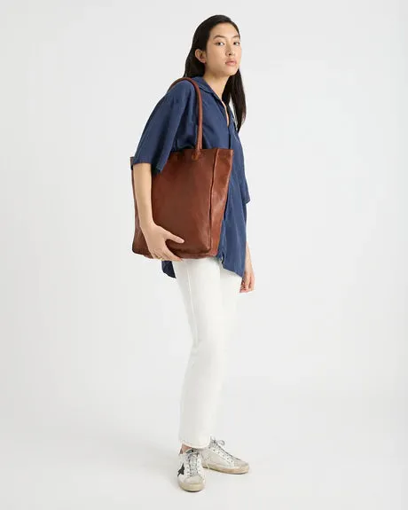 BOSTON TOTE | COGNAC