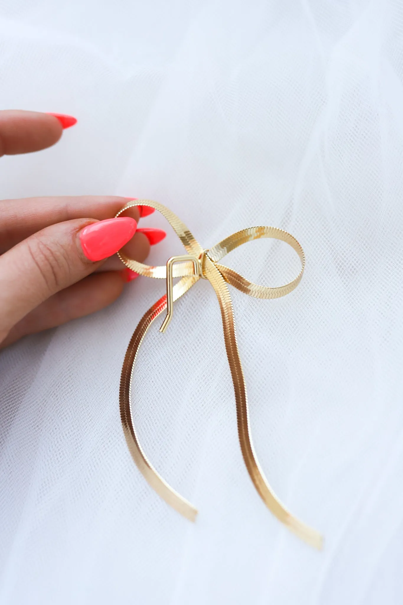 BOW PONYTAIL HAIR CUFF ( GOLD   SILVER )