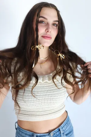 BOW PONYTAIL HAIR CUFF ( GOLD   SILVER )