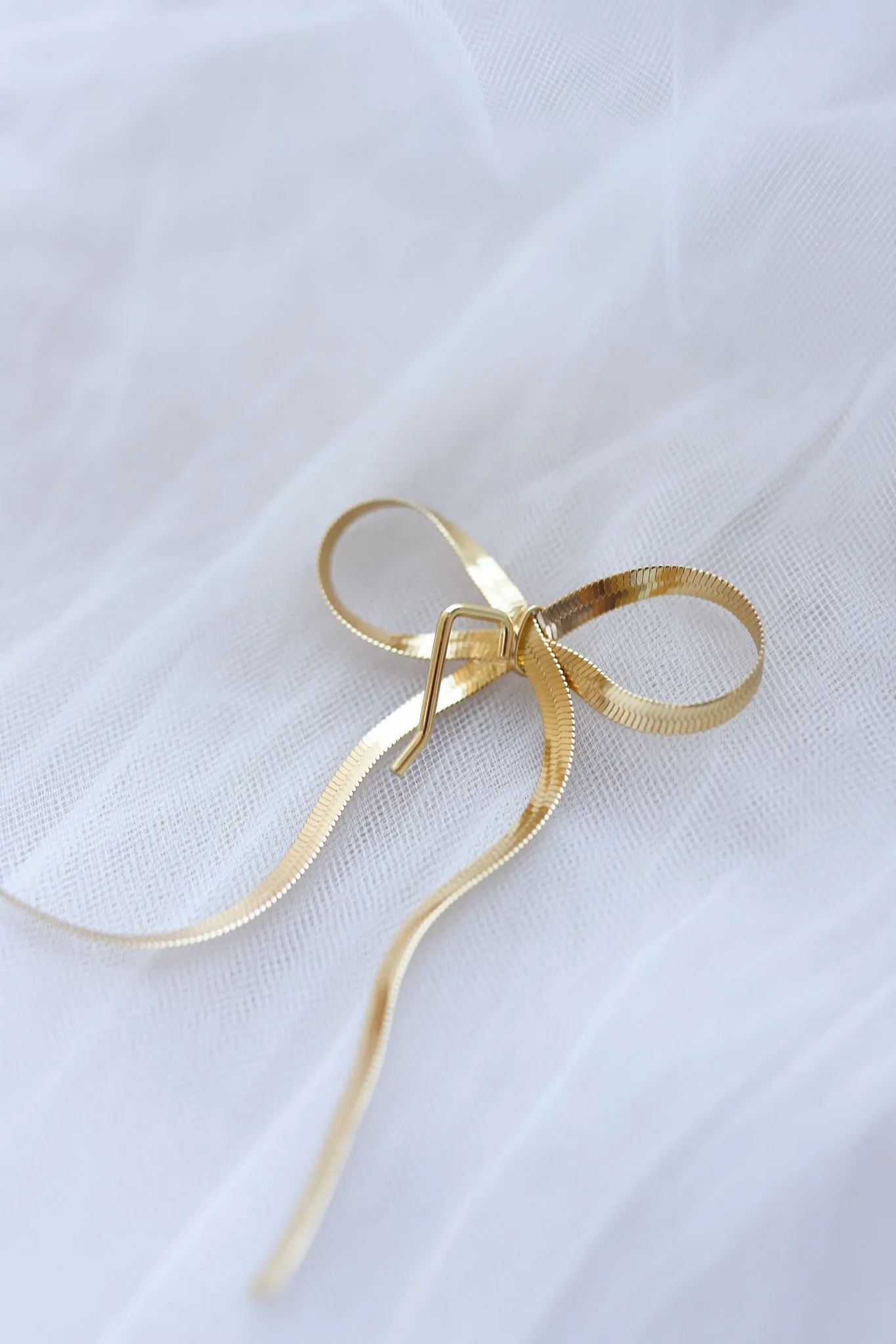 BOW PONYTAIL HAIR CUFF ( GOLD   SILVER )