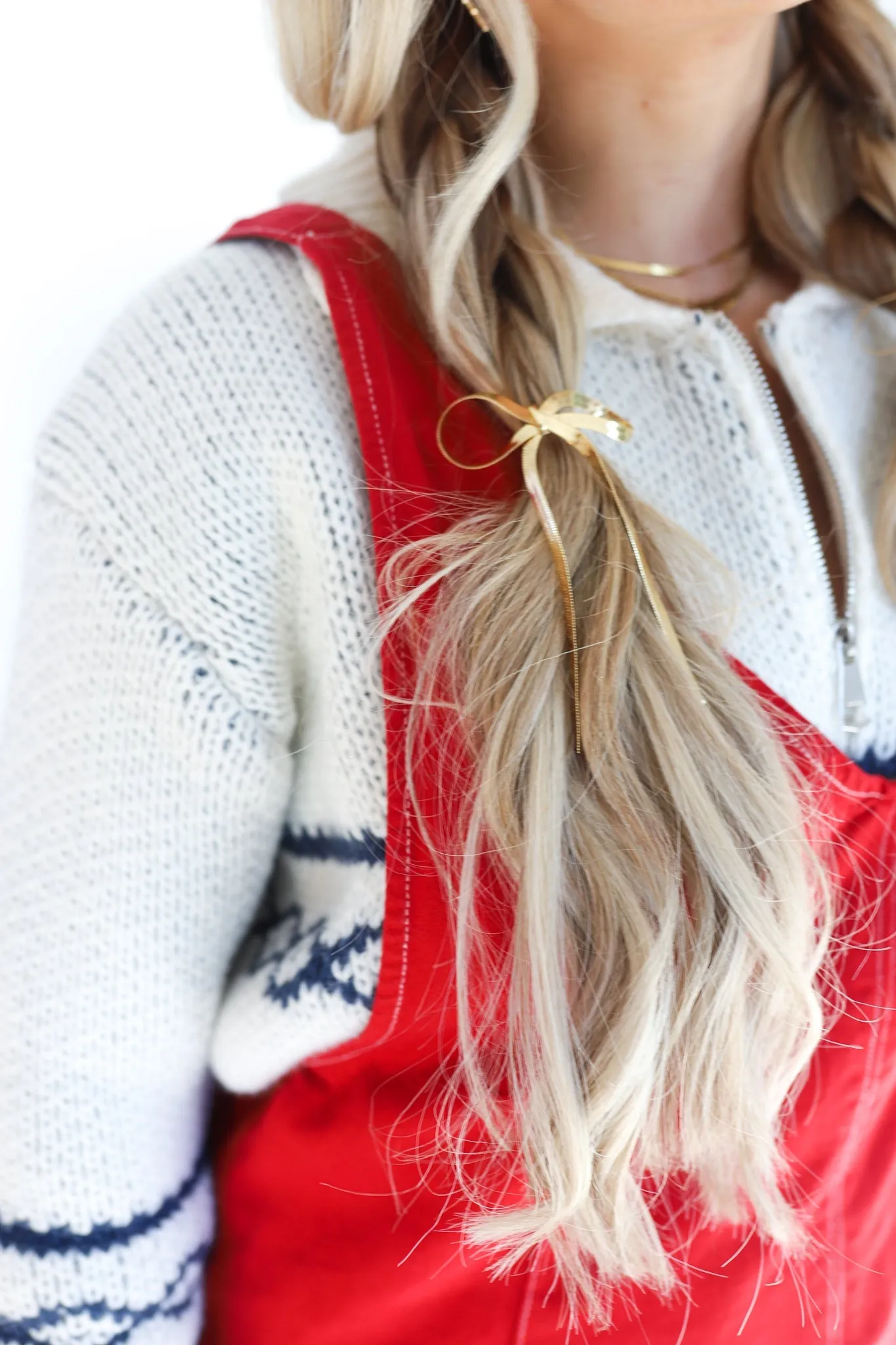 BOW PONYTAIL HAIR CUFF ( GOLD   SILVER )