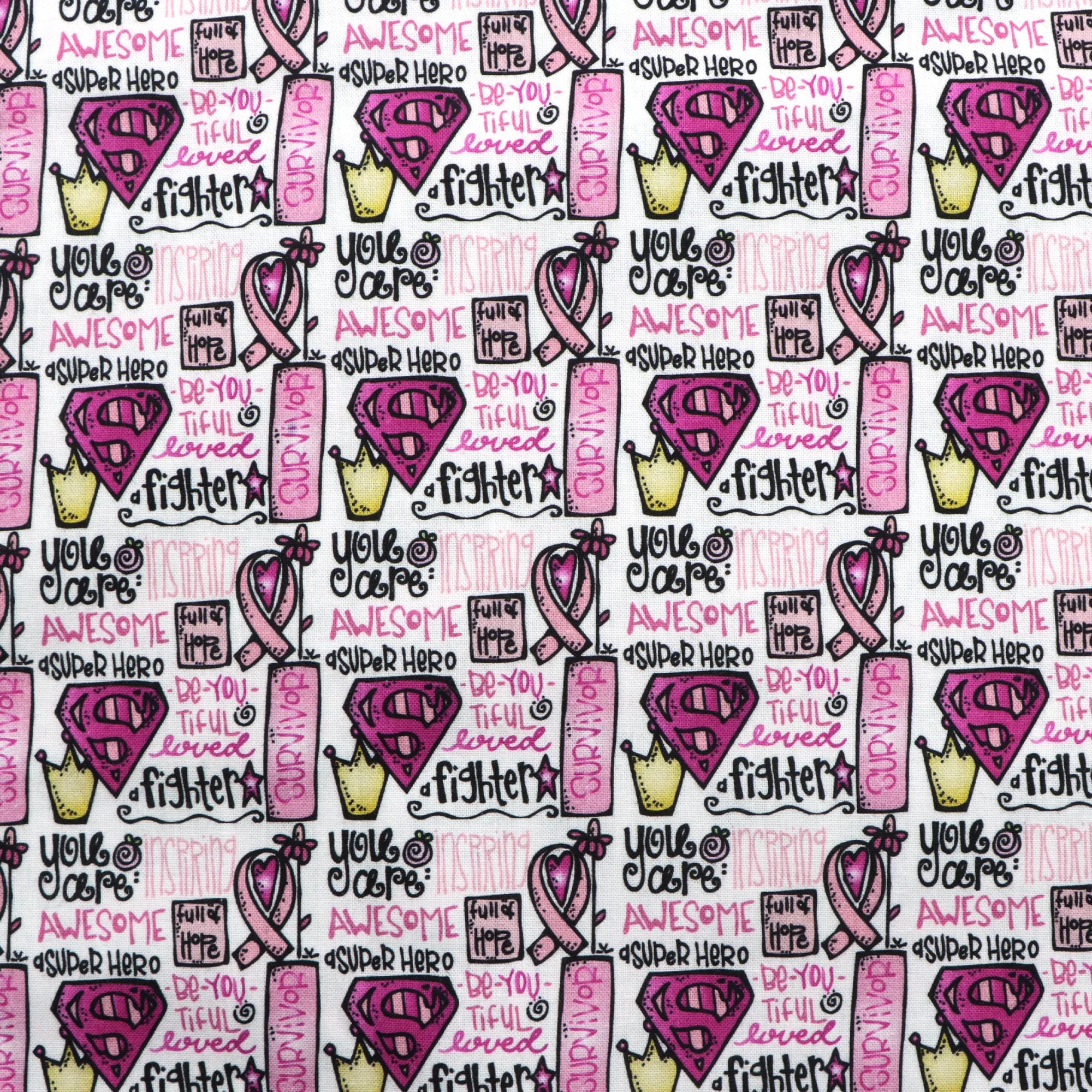 breast cancer printed fabric